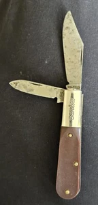 Vintage Barlow Colonial PROV USA 2 Blade Saw Cut Derlin Handle Pocket Knife - Picture 1 of 6