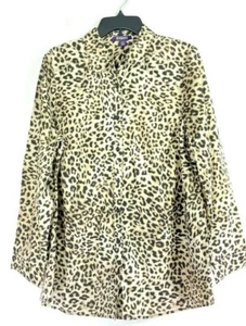 Roaman's Women's Size 18W Kate Tunic Big Shirt Button Down Animal Print Sz 18W. - Picture 1 of 8