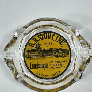 Vintage R.B. Stout Akron, Ohio #33 Landscape Ashtray Advertisement - Picture 1 of 9