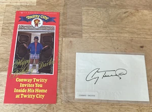Tarjeta autografiada de Conway Twitty 3x5 HOF cantante/compositor de canciones de country firmada ¡automática! - Imagen 1 de 3