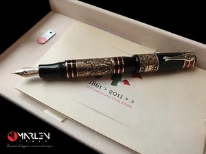 Marlen Risorgimento L.E. Italian Fountain Pen | 18K Solid Gold Nib, Only 150 pcs - Bild 1 von 17
