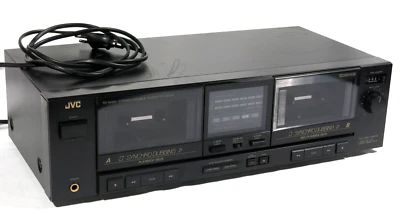 PRL) JVC TD-W201 STEREO DOUBLE CASSETTE DECK MANGIACASSETTE SYNCHRO DUBBING RARO - Imagen 1 de 4