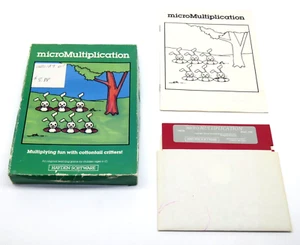 MICRO MULTIPLICATION (Atari 400/800/XL/XE, 1983) (Box, Disk & Manual) NTSC - Picture 1 of 13