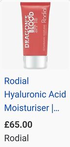 Rodial Dragon's Blood Hyaluronic Moisturiser SPF 15 50mL RRP £65 | Sealed 