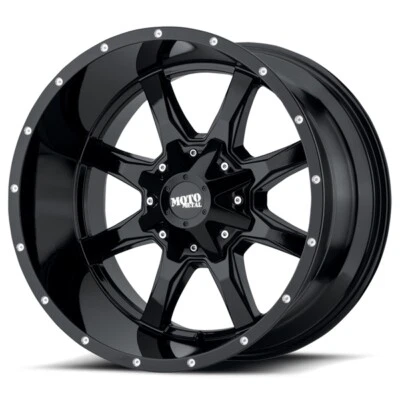 20 Inch Black Wheels Rims Ford F250 F350 Moto Metal MO970 20x10 8x170 Lug -24mm - Image 1 of 4