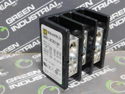 NEW Square D 9080 LBC362104 Power Distribution Block Ser.C 600VAC 175A. CU Only - Image 1 of 4
