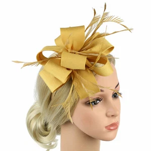 Mujeres Fascinadores Sombrero Pluma Flor Clip para el Pelo Cóctel Fiesta Diadema Prendas para la cabeza - Imagen 1 de 15