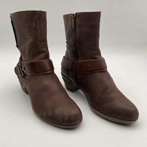 Pikolinos Boots Womens Size 38 US 7.5-8 Ankle Boots Brown Leather