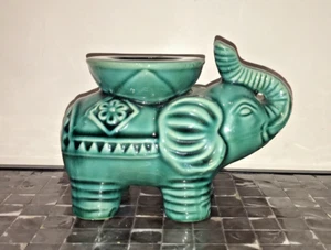 Candelabro GC Fragancia Cerámica Elefante Verde azulado - Imagen 1 de 8