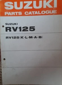 SUZUKI RV125 RV 125 K L M A B Parts Catalogue Manual Jun. 1976 - Imagen 1 de 2