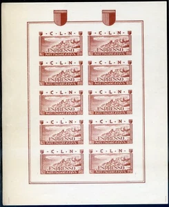 Emissioni C.L.N. Aosta 1944 Minifoglio n. 16A/I ** (s072) - Picture 1 of 2