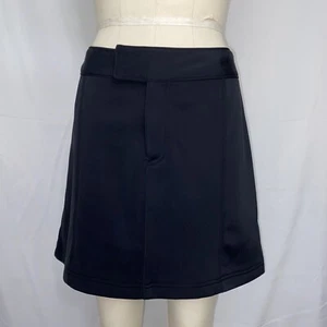 Athleta fleece lined black mini skirt 12 a line Adjustable Waist 16” L, 34”W - Picture 1 of 7