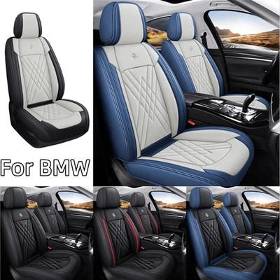 For BMW i3 i4 ix G26 i01 i20 530i 5Seat Full Coverage PU Leather Car Seat Covers - Image 1 of 4