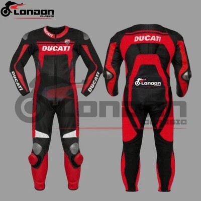 Traje de carreras de motos Ducati original cuero de vaca traje de moto personalizado Foto 1 de 3