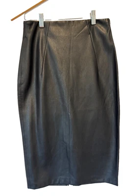 Zara Basic Collection Faux Leather Pencil skirt Black Size S - Image 1 of 4