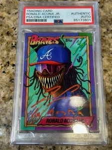 RONALD ACUNA BRAVES 2021 PROJECT 70 "VENOM" SIGNED CARD RARE AUTO PSA AUTHENTIC - Picture 1 of 4