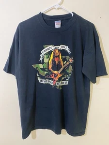 Vintage 2004 Y2K Dimebag Darrell Pantera Shirt L Metal Black Rare WAAF Radio Promo - Bild 1 von 10