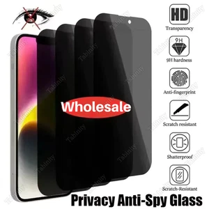 For iPhone 16 15 14 13 12 11 X XR 8 Privacy TEMPERED GLASS Screen Protector LOT - Picture 1 of 31