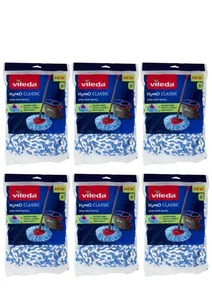 6PZ MOCIO DI RICAMBIO VILEDA H2PRO SPIN MOP PER SECCHIO LAVAPAVIMENTI A PEDALE - Foto 1 di 3