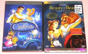 Disney DVD Lot - Cinderella (New) Beauty and the Beast (New) - Picture 1 of 1