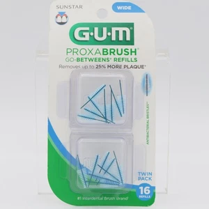 GUM ProxaBrush Go-Betweens Nachfüllpack breit 16 Ct Interdentalbürste Antibac Borsten - Bild 1 von 2