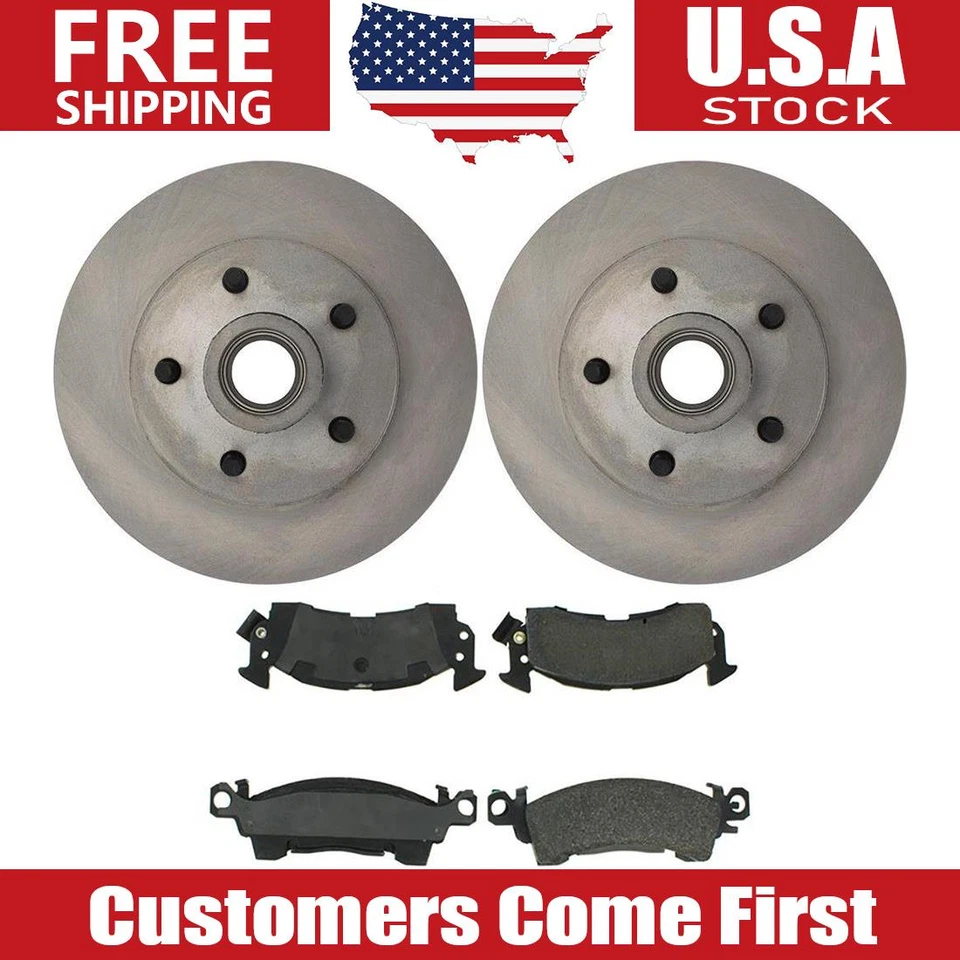 Juego de rotores de freno delanteros + pastillas de freno para 1979 - 1983 1984 1985 1986 GMC C1500 Foto 1 de 4