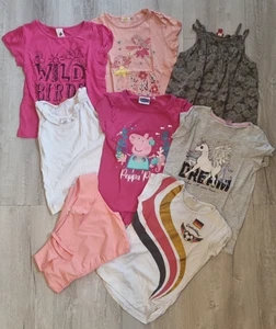 C&A 8 Mädchen 122 128 T Shirt Träger Tank Tunika Top Kurzarm Sweat Jersey - Bild 1 von 1