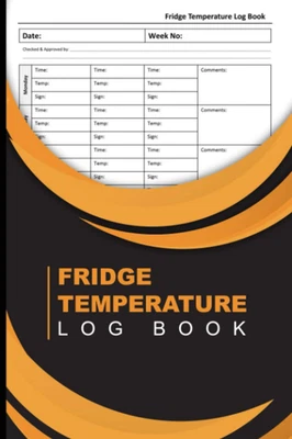 Fridge Temperature Log Book: Fridge Freezer Temperature Log Book - A5 Size - ... - image 1 of 4
