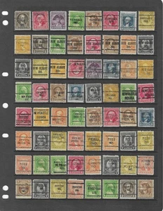 IN Precancels: N-R Towns/Types; 1932 Washington Bicentennial Issues; 70 Diff. - Picture 1 of 2