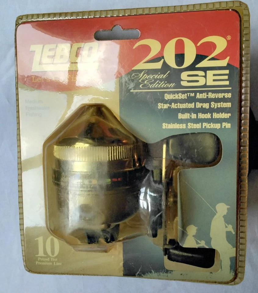 Zebco 202 SE Spin Casting Fishing Reel Pre Spooled 10lb Line