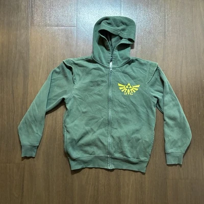 The Legend Of Zelda Sudadera con Capucha Adulto Pequeña Verde Cremallera Juegos con disfraces Tri Force Link Nintendo Foto 1 de 4