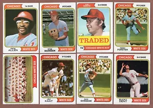 1974 Topps Lot (12) White Sox D. Allen Santo Gossage Kaat Forster Dent ++ EX - Picture 1 of 4