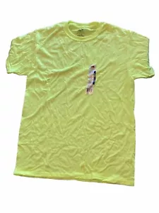 Men’s Fruit Of The Loom Hi Vis Safety Green Tshirt New - Picture 1 of 1