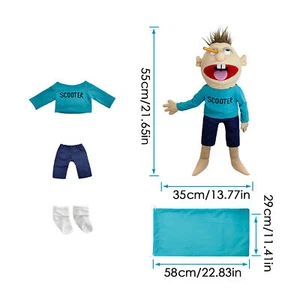 55cm Jeffy Hand Puppet Cartoon Plush Toy Stuffed Doll Soft Figurine Kids Gifts - Picture 1 of 18