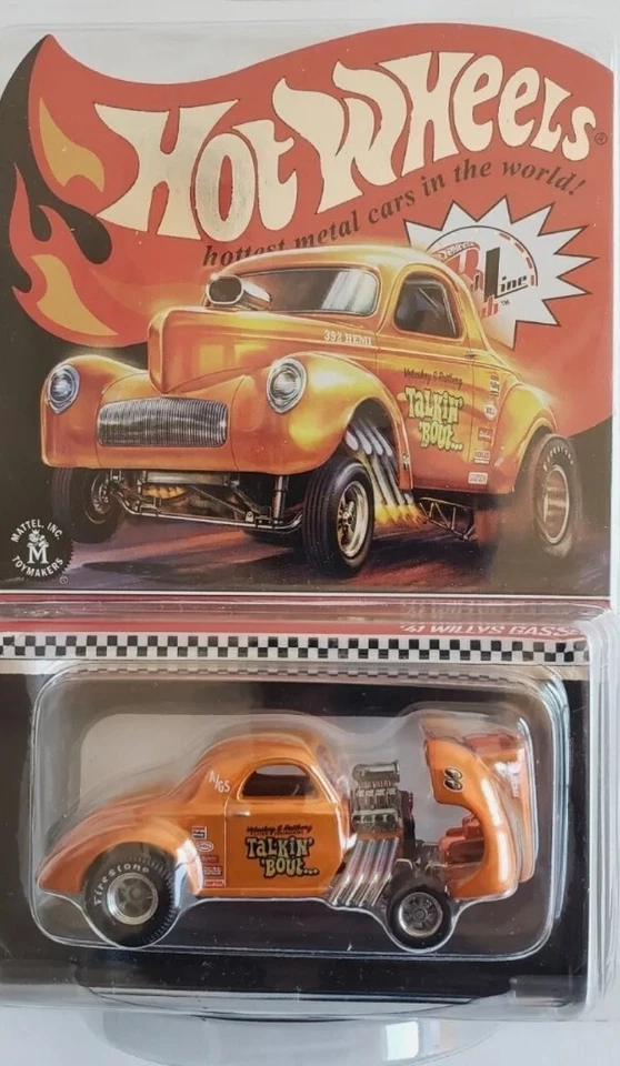 HOT WHEELS RLC ORANGE '41 WILLYS GASSER #6676  W PROTECTOR!🔥 - Image 1 of 1