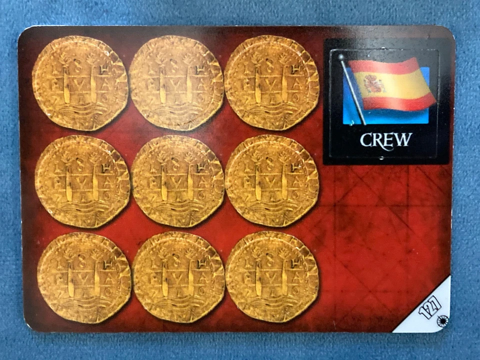 Wizkids Pirates of the Crimson Coast, Spanish Captain/Treasure, 127 - Image 1 of 2