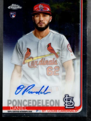 B2946- 2019 Topps Chrome Rookie Autographs #RADP Daniel Poncedeleon Auto - NM-MT - Image 1 of 2
