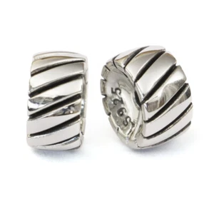 Perline setto argento sterling 925 punk accessorio fai da te 7 stili disponibili TA491A - Foto 1 di 19