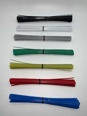 4-6" Uline Plastic Pre-Cut Twist Ties  (Black/White/Clear/Green/Yellow/Red/Blue) - Image 1 of 2