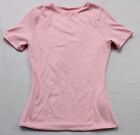 Amare' Women's Short Sleeve Buttery Soft Faye Top EJ2 Bubblegum Pink Size XS