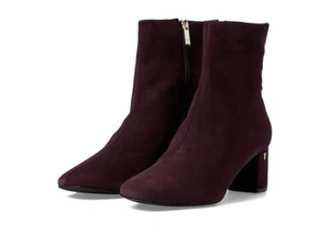 Ted Baker FAB! Neomie Suede 6”Shaft Leather Booties in Deep Purple Sz 38 = US 8 - Picture 1 of 11