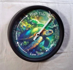 Tide Clock Sea Turtle Design, Atlantic Coast High and Low Tidal Times - Picture 1 of 4