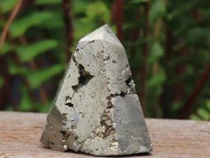 Rough & Polished Pyrite Crystal Generator Fools Gold 78 Grams 45mm Tall - Picture 1 of 15