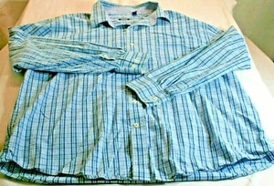 Izod Mens Blue Check Long Sleeve Shirt Size 2XL B-2183 - Picture 1 of 3