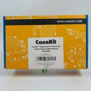 New CanaKit Rasberry Pi 5 Starter Kit Pro - Turbine Black 128GB 8GB RAM - Picture 1 of 3