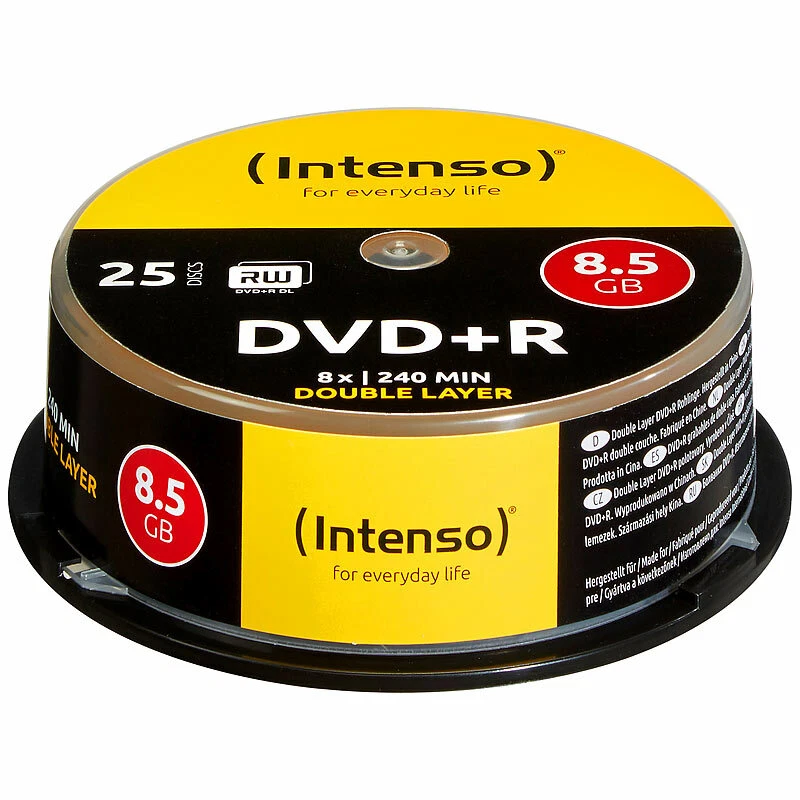 Intenso DVD+R 8,5GB 8x Double Layer, 25er-Spindel - Bild 1 von 1