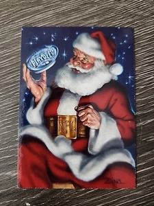 Tarjeta coleccionable de Santa Claus Happy Holidays 1995 de la NFL - Imagen 1 de 2