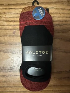 Gold Toe The Sneaker Mens 3 Pair STA-COOL No-Show Socks 8 - 11 NIP Red Gray Blue - Picture 1 of 6