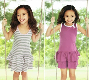 Mädchen Kleid Sommerkleid Kinder Lila Rosa gestreift 100% Baumwolle Sonne Baby - Bild 1 von 1