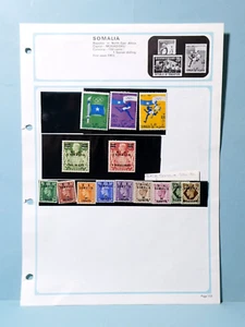 14 Postage Stamps from Somalia BA George VI & 1960 Olympics 11 OVERPRINTS #LS - Picture 1 of 6